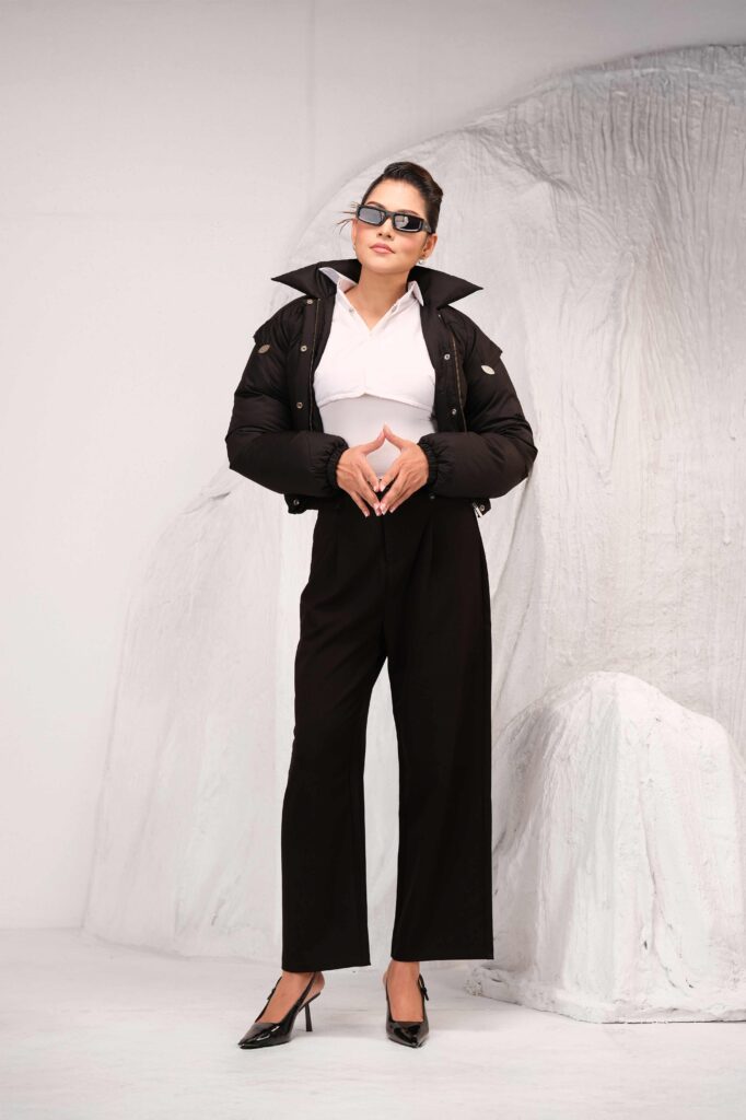 How to Wear Short Jackets with Long Tops